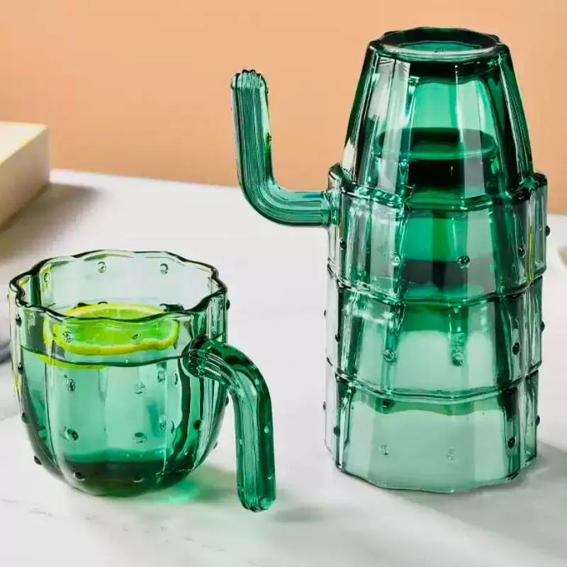 Cactus Cups zestaw 4 kubków i kieliszków sztaplowanych