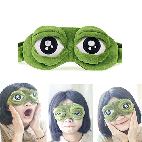 Opaska na oczy do spania – ciekawa żabka