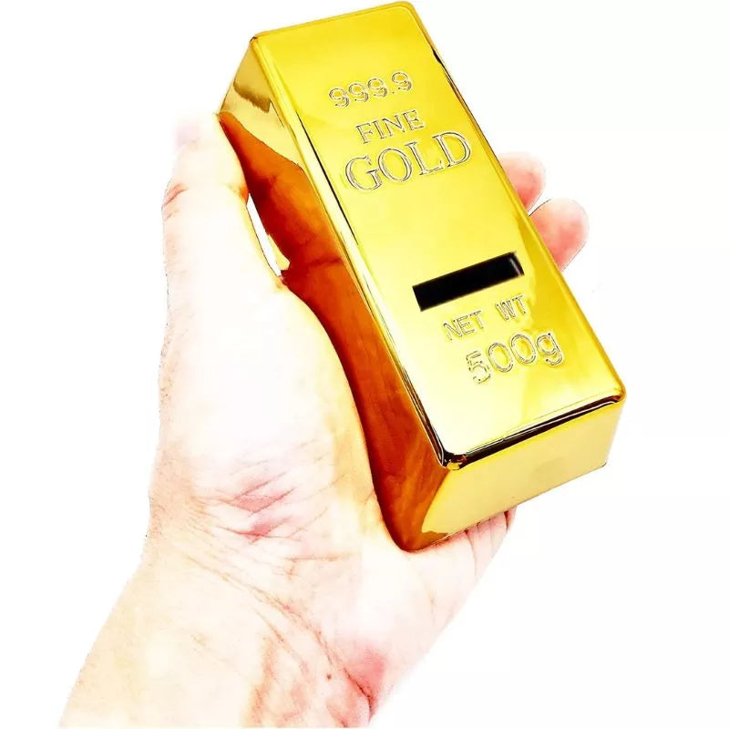 Śmieszna skarbonka dla dorosłych – sztabka złota