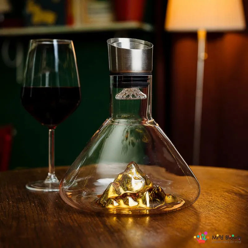 Karafka prezentowa Złota Góra Na Szczycie Świata z kulkami czyszczącymi