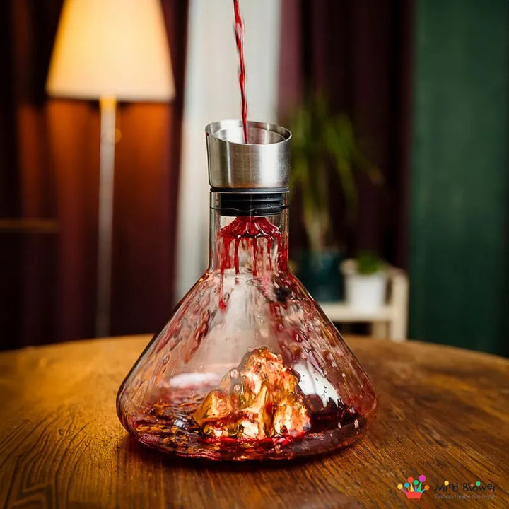 Karafka prezentowa Złota Góra Na Szczycie Świata z kulkami czyszczącymi