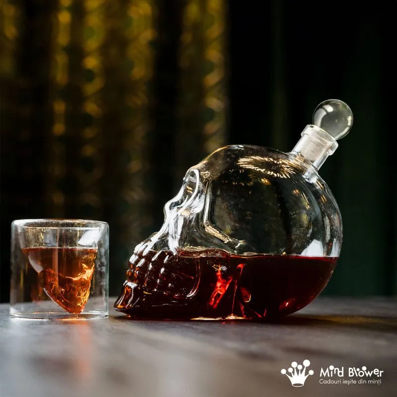 Zestaw prezentowy karafka Czaszka 1000 ml ze szkła + 6 kieliszków Free Spirits