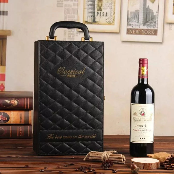 Luksusowa skrzynka na 2 butelki wina z akcesoriami Classical Wine