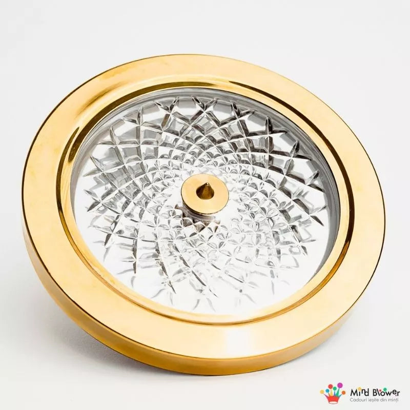 Złota karafka obrotowa do alkoholu