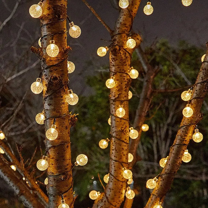 Girlanda solarna z 100 ciepłych lampek LED