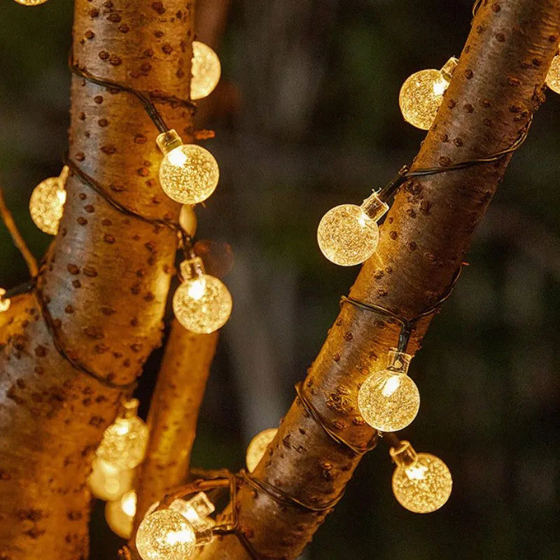 Girlanda solarna z 100 ciepłych lampek LED