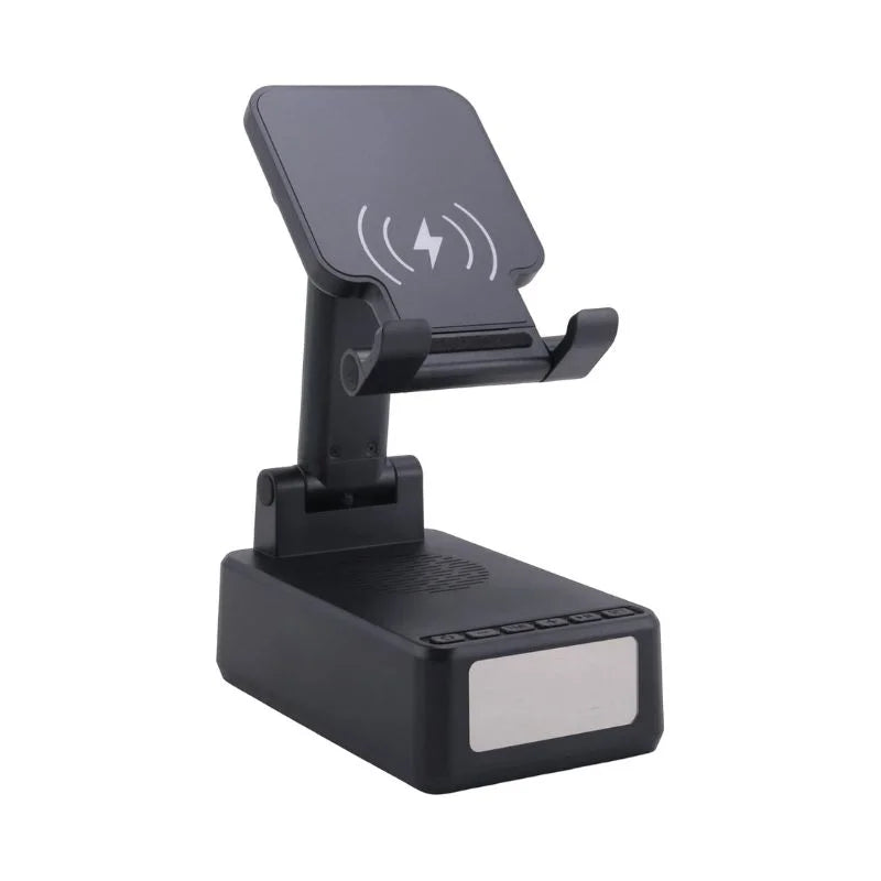 Ladowarka bezprzewodowa 15W z zegarem i glosnikiem