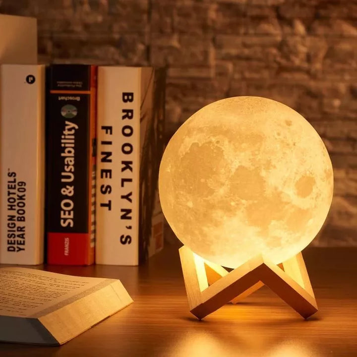 Lampa LED 3D Księżyc XL 15cm 16 kolorów z pilotem