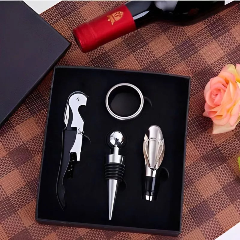 Zestaw do wina 4w1 w pudełku prezentowym