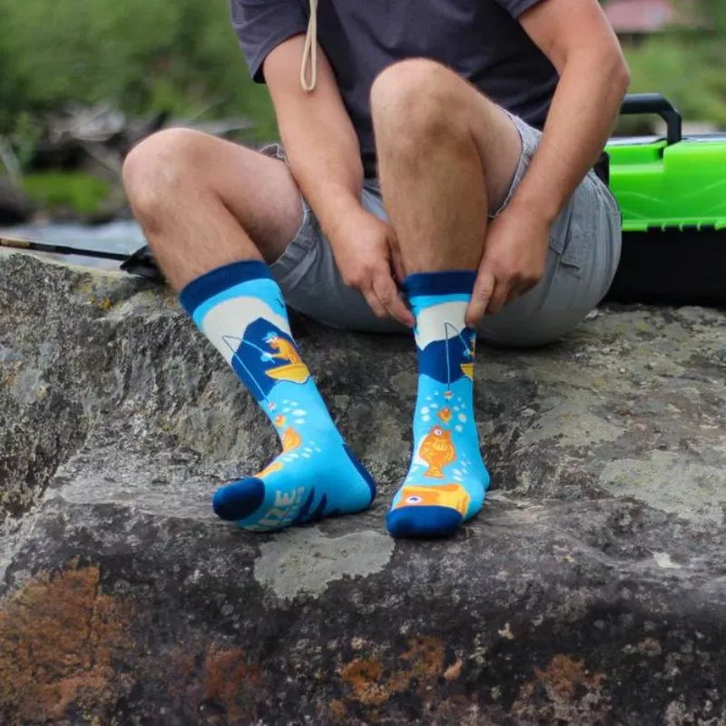 Zabawne skarpetki dla wedkarzy Size matters