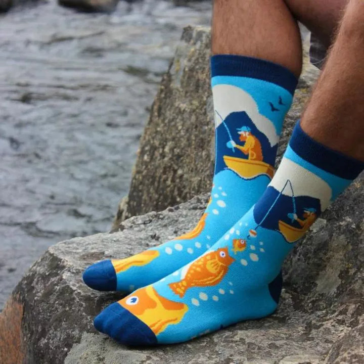 Zabawne skarpetki dla wedkarzy Size matters