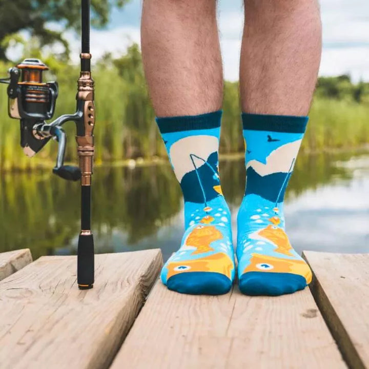 Zabawne skarpetki dla wedkarzy Size matters