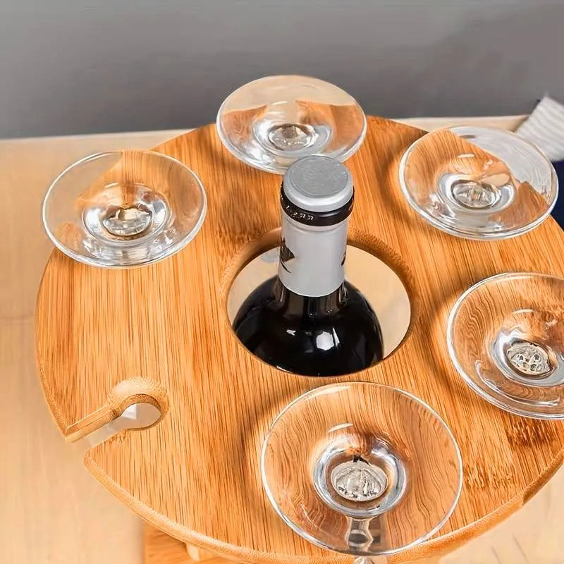 Stojak Na Jedna Butelke I 6 Kieliszkow Do Wina