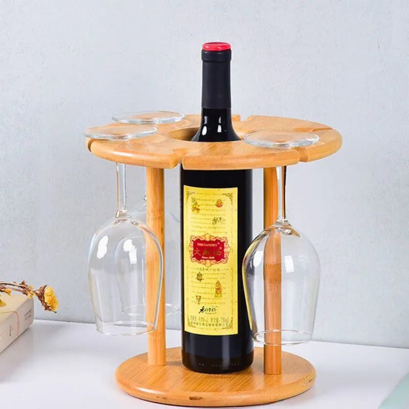 Stojak Na Jedna Butelke I 6 Kieliszkow Do Wina