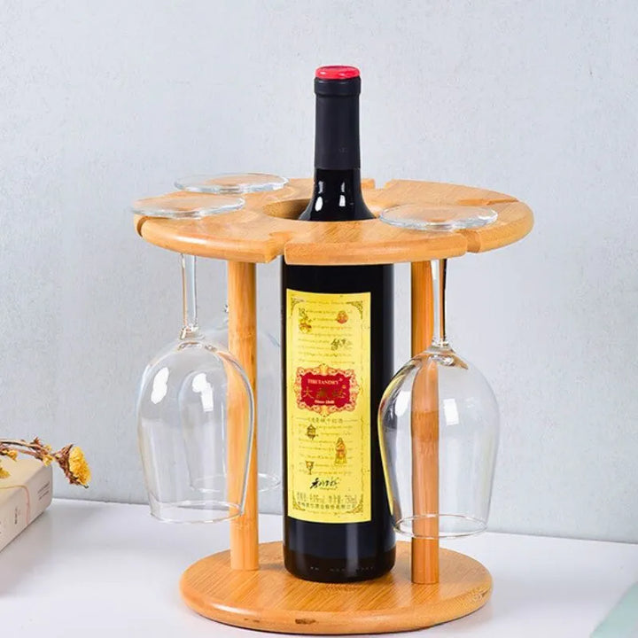 Stojak Na Jedna Butelke I 6 Kieliszkow Do Wina