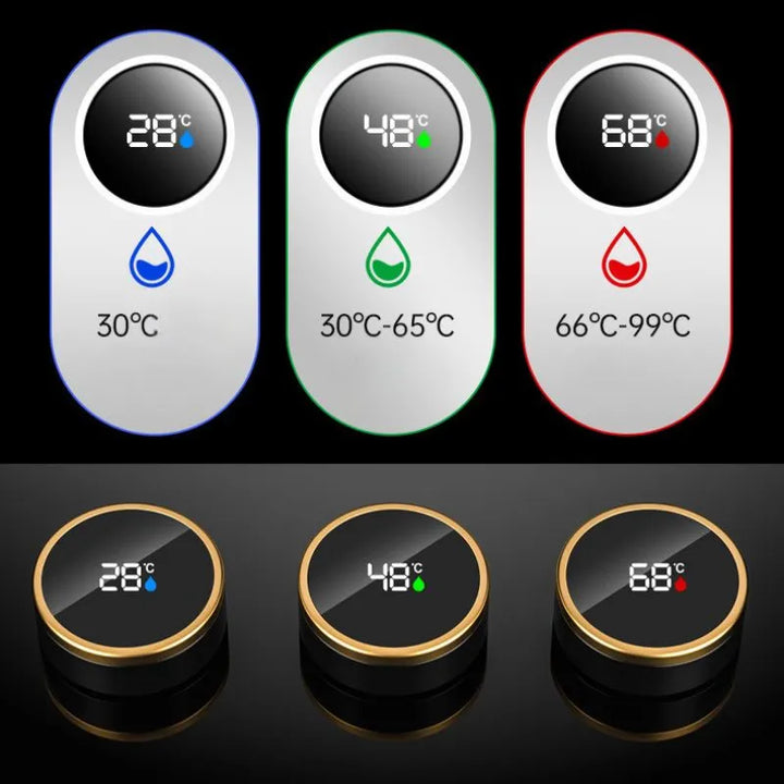 Termos z zaparzaczem nowoczesny z ekranem LED