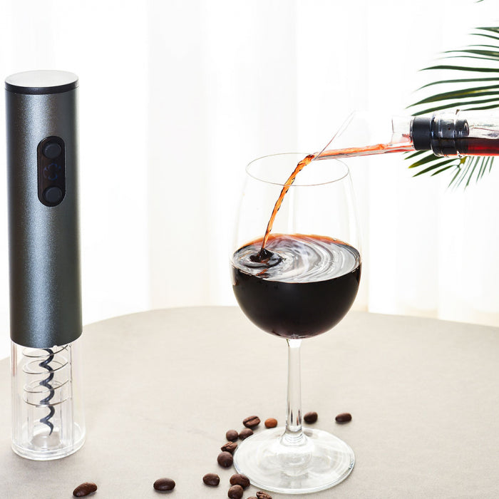 Korkociąg elektryczny z akcesoriami do wina zestaw 4 sztuki