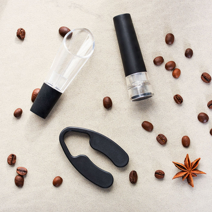 Korkociąg elektryczny z akcesoriami do wina zestaw 4 sztuki