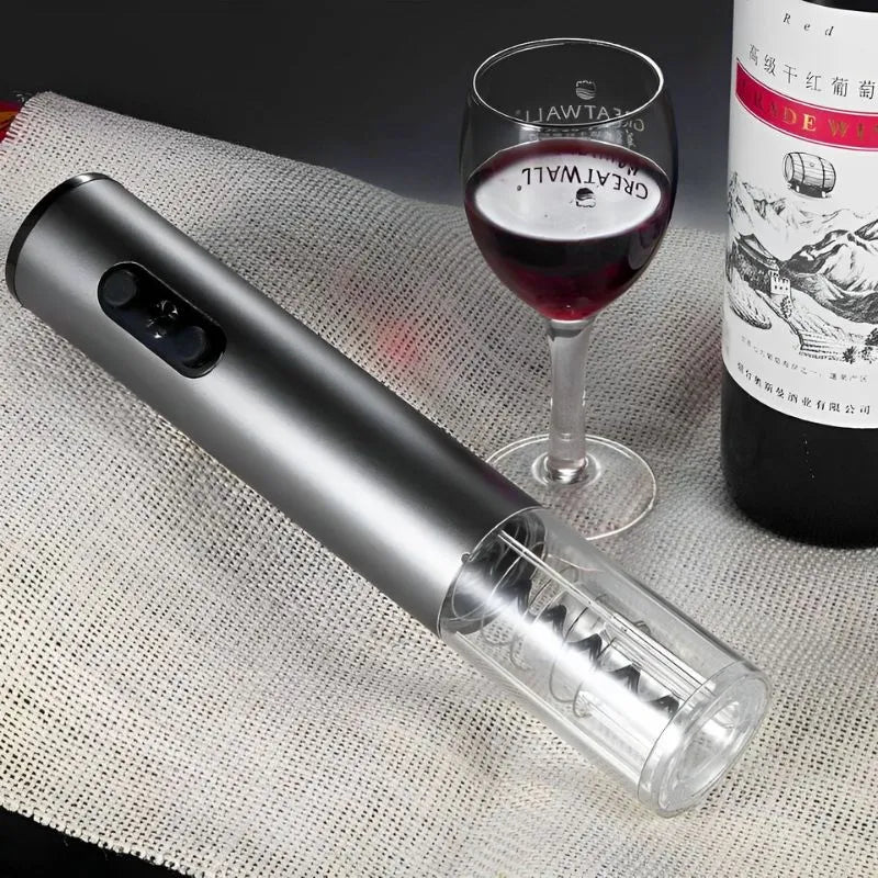 Korkociąg elektryczny z akcesoriami do wina zestaw 4 sztuki